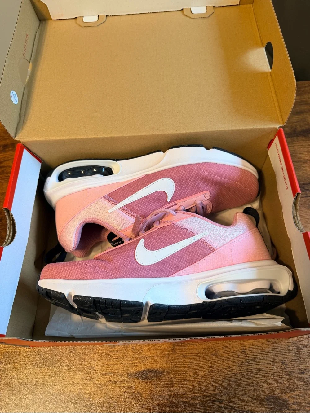 Nike Kids Pink & White Air Cushion Running Sneakers 4.5Y/6W